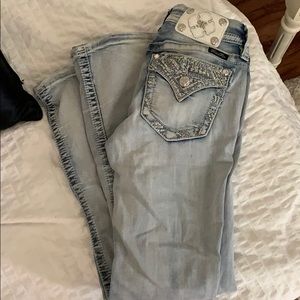 Miss me light wash boot cut blue jeans